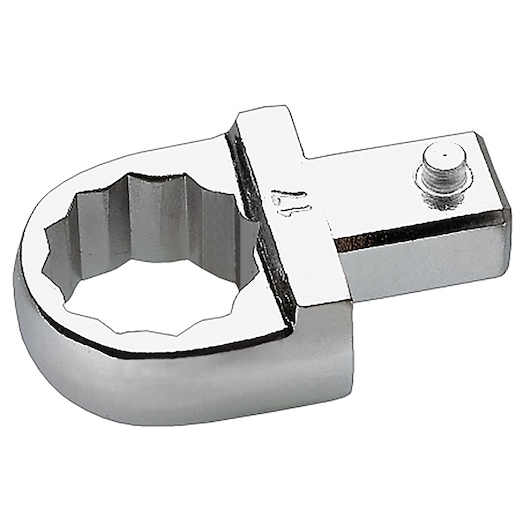 Facom 12_17 chrome finish crowfoot wrench, photographed at angle on white background.