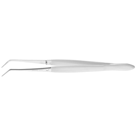 Tweezers 45 degree angle groove nose PVC sheath