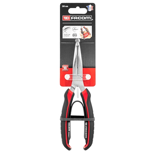 200mm Half-Round Long 40° Bent Nose Pliers