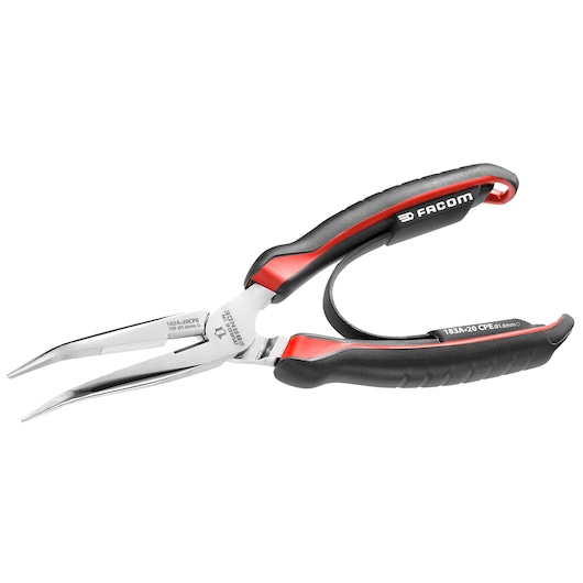 200mm Half-Round Long 40° Bent Nose Pliers