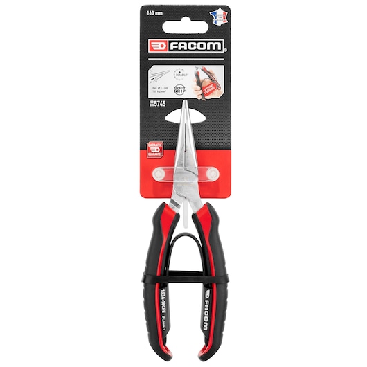 Short half-round nose plier, 160 mm