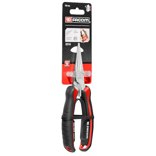 Short half-round nose plier, 160 mm