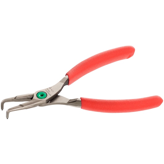 Facom 199A9 bent nose pliers with red handles, product photo on white background.