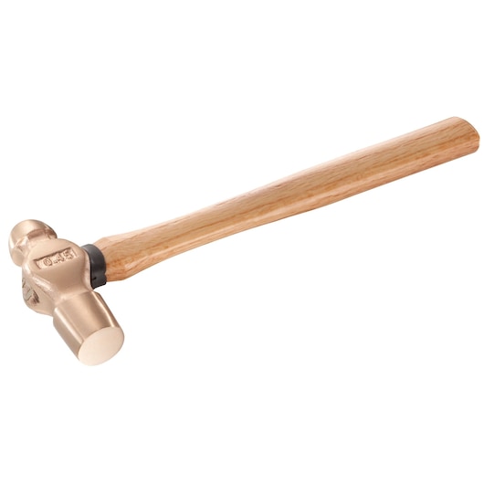 Facom hammer with bronze head and wooden handle, side angle, SKU 202H_1_4SR, photography category.