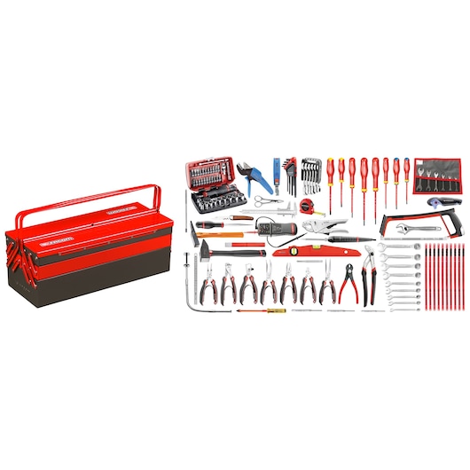 Composition Caisse BT.13A + 93 Outils Métriques - Facom 2070.E18 :  Outillage à main FACOM - Promeca