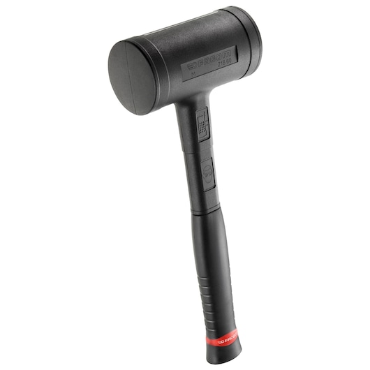 Facom 216_50 black mallet with textured handle, side view on white background.