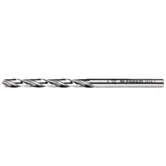 Facom 222A_T4_5 metal twist drill bit, silver, side view on white background.
