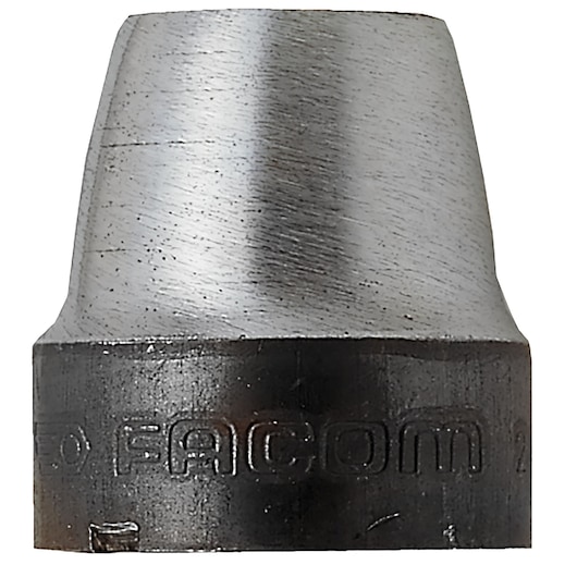 Facom 245A_T4 metal socket, close-up front angle, engraved branding visible, silver and dark finish.