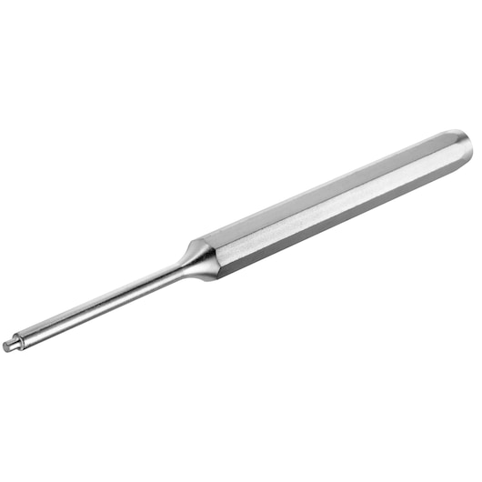 Facom 246_8 steel pin punch tool, hexagonal handle, silver finish, shown on white background, side angle.
