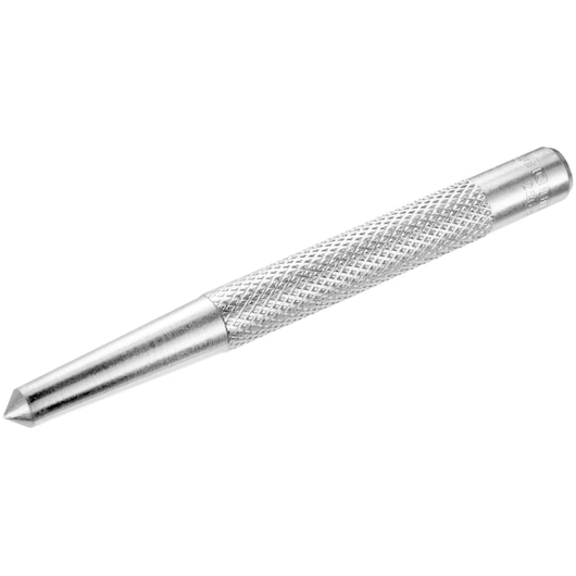 Facom 256_4 metal center punch with knurled grip, angled tip, product photo on white background.