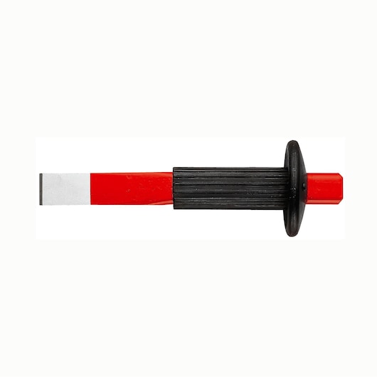 Facom 263_P25 flat chisel with red and white shaft and black grip, product side view.