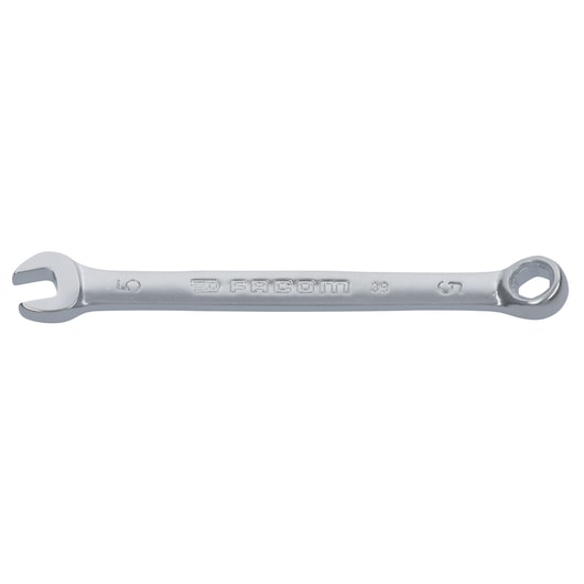 Facom 39_5H combination wrench, silver, front angle on white background.