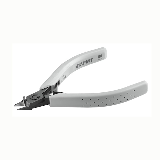 Facom 416_PMT precision side cutter pliers with grey ergonomic handles, angled view on white background.
