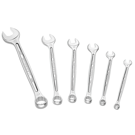 Combination wrench set, 11 pieces ( 8 to 19 mm)