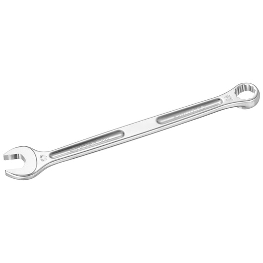 Facom 440XL_17 combination wrench, chrome finish, 17mm, shown on white background, angled view.