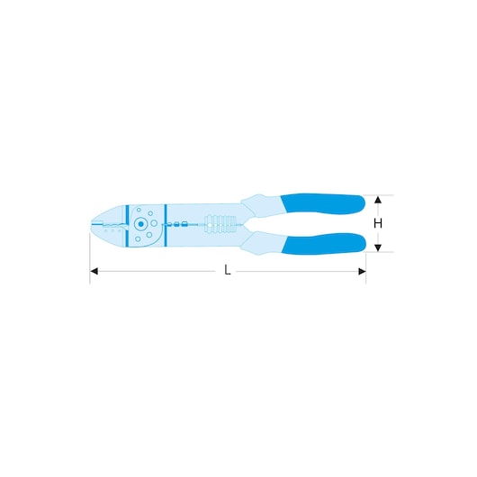 Crimping pliers for insulated terminals with wire cutter