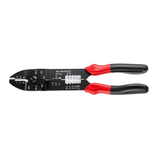 Crimping pliers for insulated terminals with wire cutter