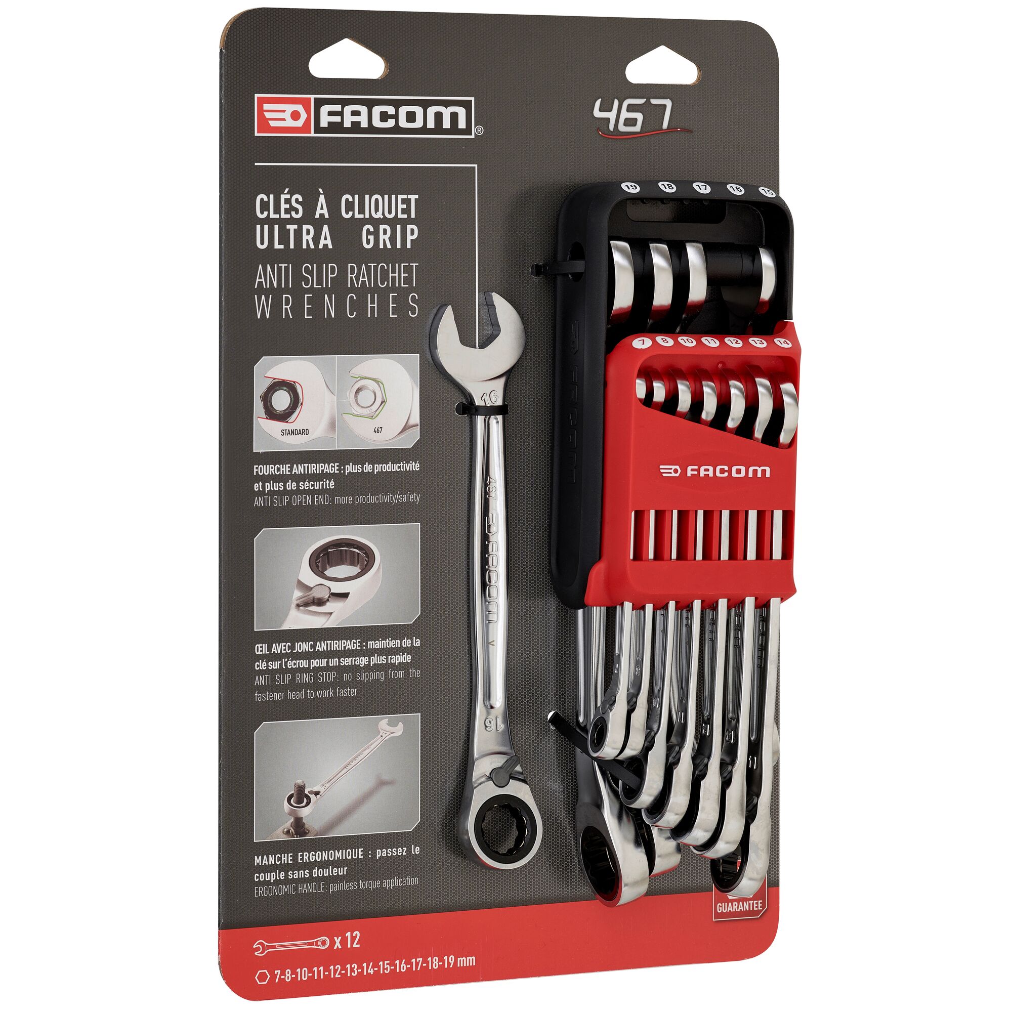 RATCHET COMBINATION WRENCHES - 467B - Performance - Case Holder