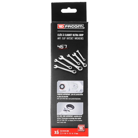 Reversible Ratchet Wrench Set ( 8 to 17 mm) 467B (6 pc)