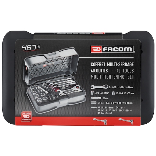 1/4 in. Short Reversible Ratchet Wrench Socket Set (40 pc.)