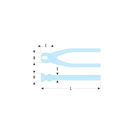 Heavy-duty end nippers, 200 mm