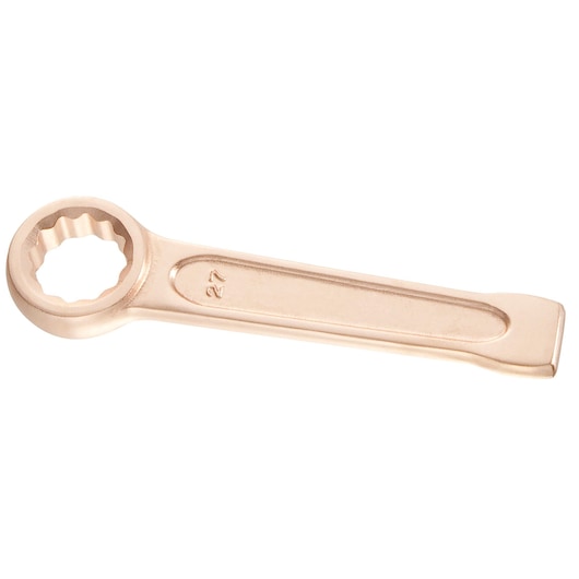 Facom 50_27SR bronze-colored box end wrench with flat handle, angled view on white background.