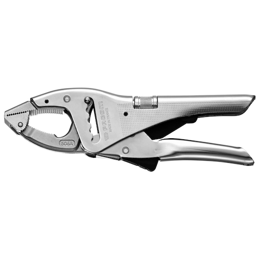 Hinged long-nose lock-grip pliers, 250 mm