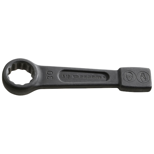 Facom box end wrench 51B_1P13_16, 30mm size, black finish, flat on white background.