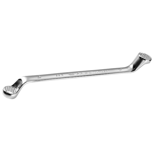 Facom 55A14X15 double box-end wrench silver finish SKU 55A14X15 side angle on white background.
