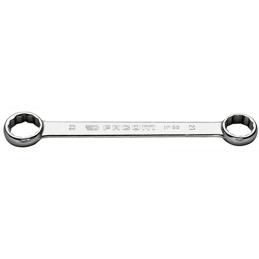 Straight double box-end wrench, 10 x 11 mm