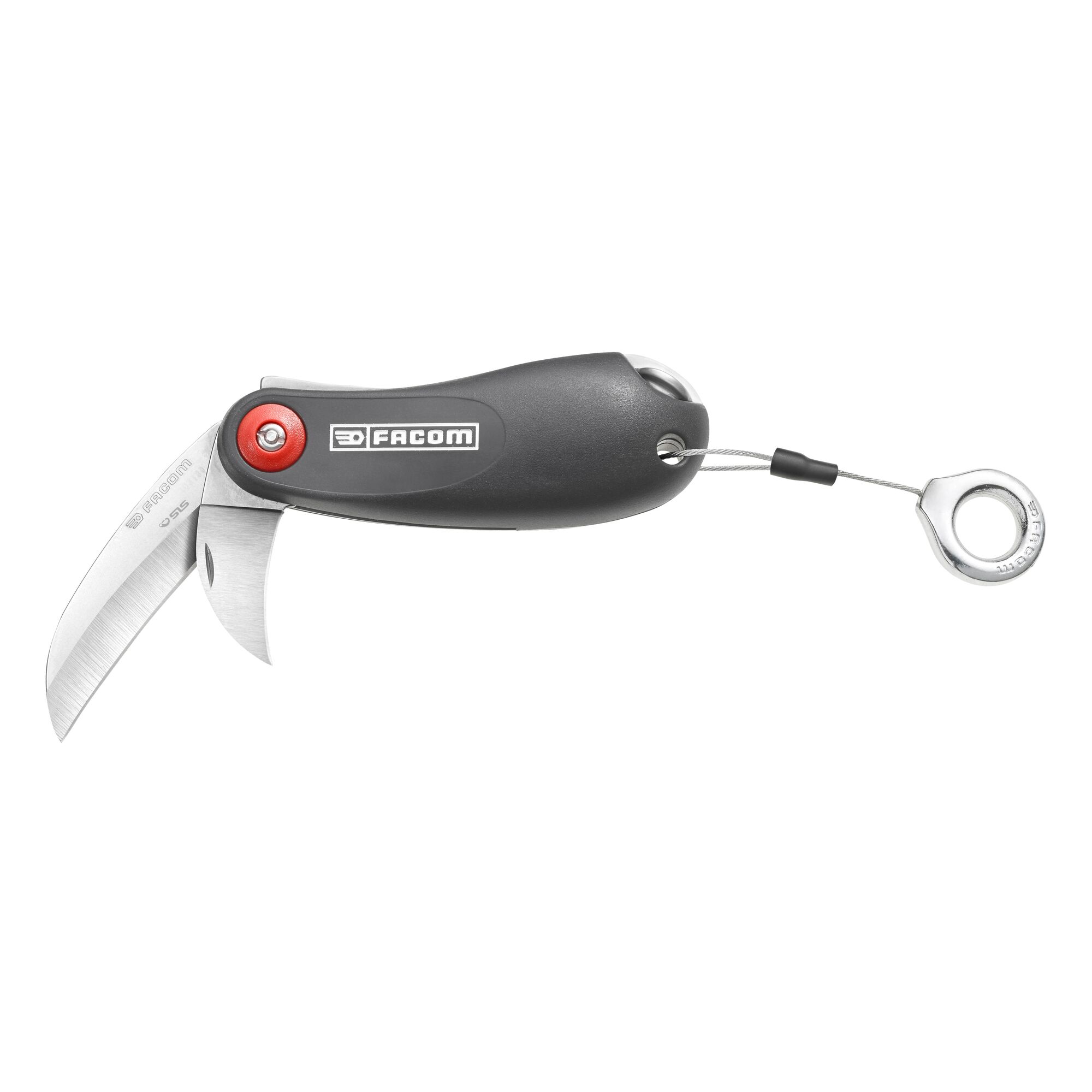 Twin-Blade Electricians Knife With Plastic Handle, Safety Lock