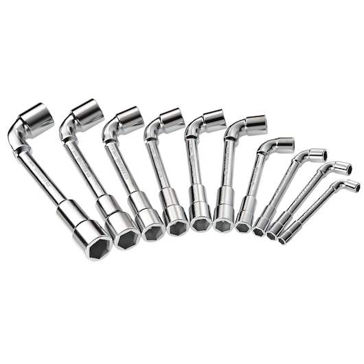 5/16 in. to 7/8 in. Angle Socket Wrench, 6 x 6-point Set (10 pc.)