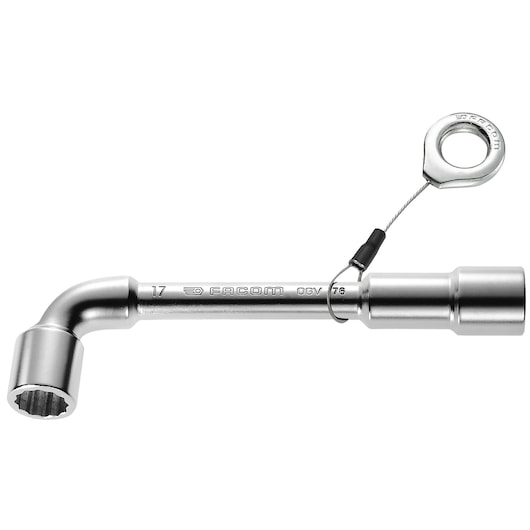 17mm 12 x 6-point Angle Open Socket Wrench, Safety Lock System