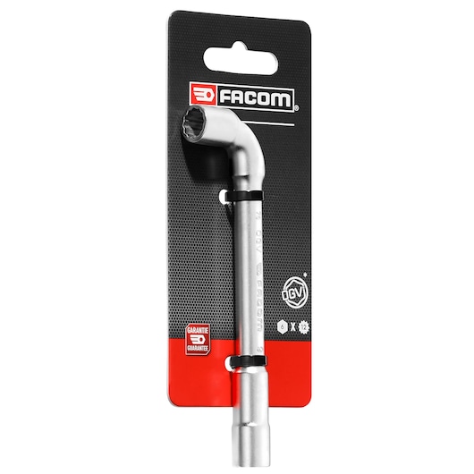 Angled-socket wrench, (6 x 12 point), 9 mm
