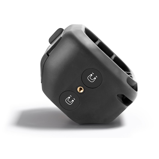 Facom 779.2500RPB black magnetic base accessory with two magnet symbols, shown on white background, angled view.
