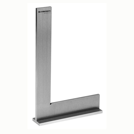 Facom 819_150CLO stainless steel engineer's square, upright angle, white background.