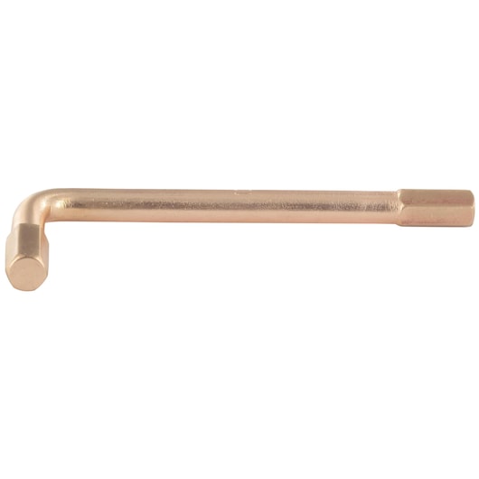 Facom 82H_5SR L-shaped hex key with gold finish, side angle, on white background.
