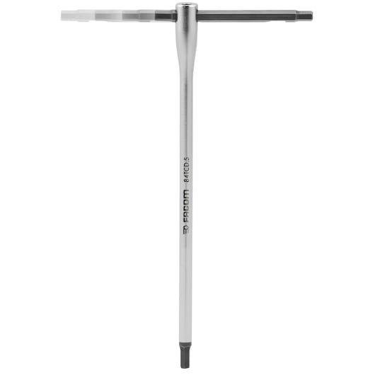 Facom 84TCD_8 T-handle hex key tool, silver finish, straight-on angle, white background.