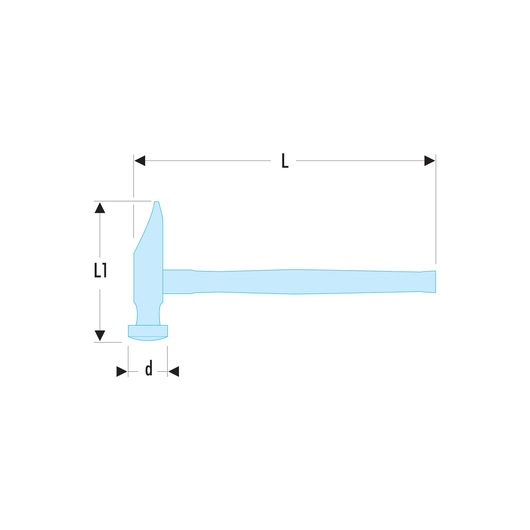 36mm 700g Round Face Dinging Hammer