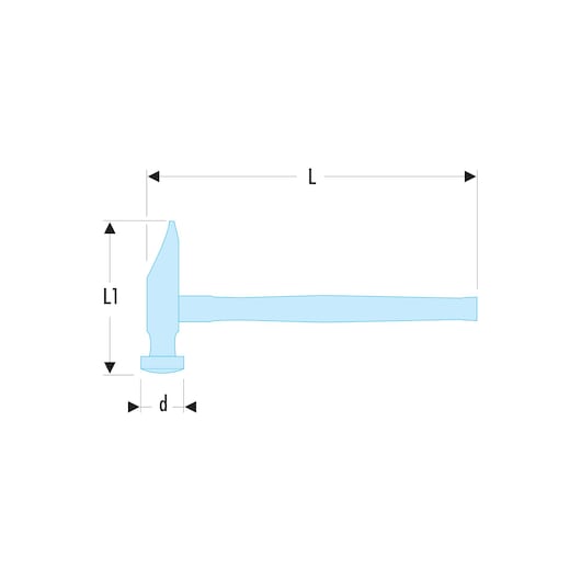 920g Ding Hammer, Round Face (40 mm)