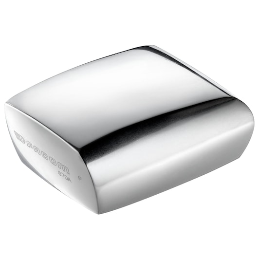 Facom 870A photography of chrome-finished rectangular metal block, angled on white background.
