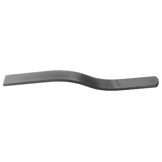 Facom 891A_PL flat curved file tool with textured surface, left-side angle on white background.