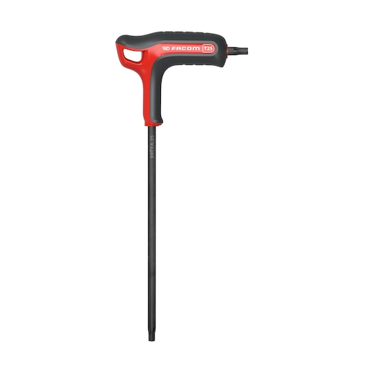 Facom T-handle Torx key T25, SKU 89TXA_25, red and black tool, front view on white background