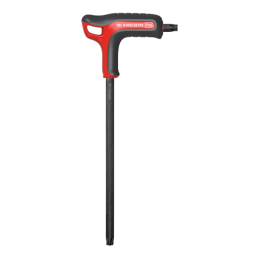 Facom T-handle Torx key T45 SKU 89TXA_45, black and red, tool category, front view photo.