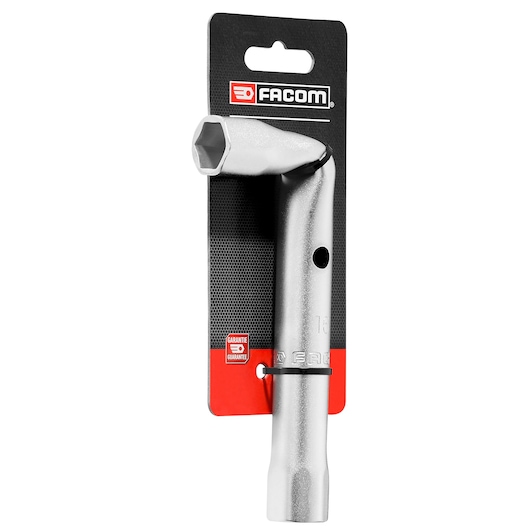 Photo of Facom 16MM angled box wrench 92A_16PB_P2 front view on retail packaging.