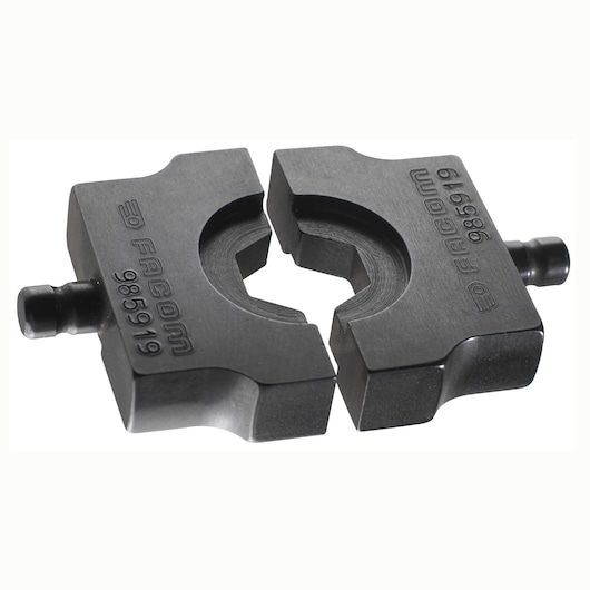 Facom 985919 black metal split clamp, front angle, photography product category.