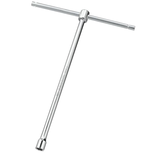 Facom 98B_12 T-handle silver socket wrench, product photography, white background.