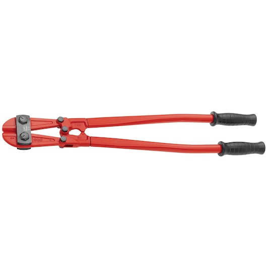 Facom 990_RB0 bolt cutter with red handles and black grips, side view on a white background.