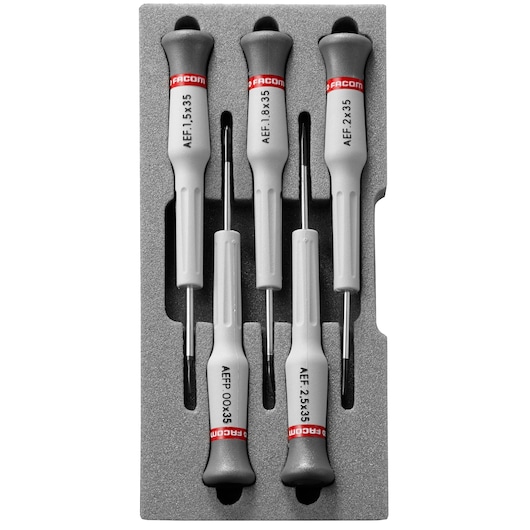 MICRO-TECH® Screwdrivers Slotted Phillips® Set (5 pc.)