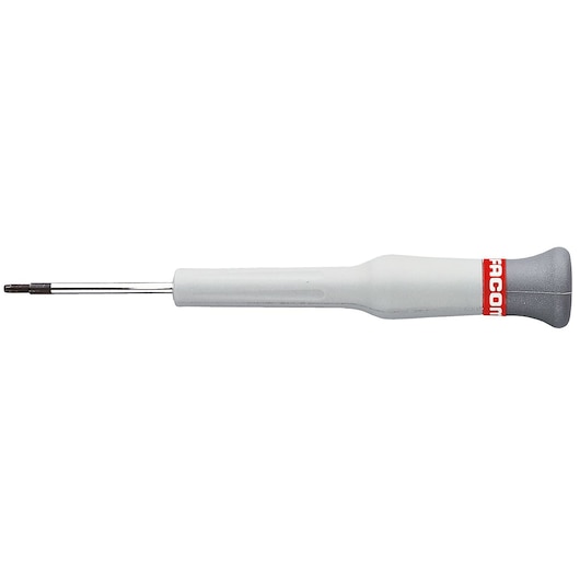 Facom precision screwdriver with gray handle and red branding, AEX_6X35, side view, white background.
